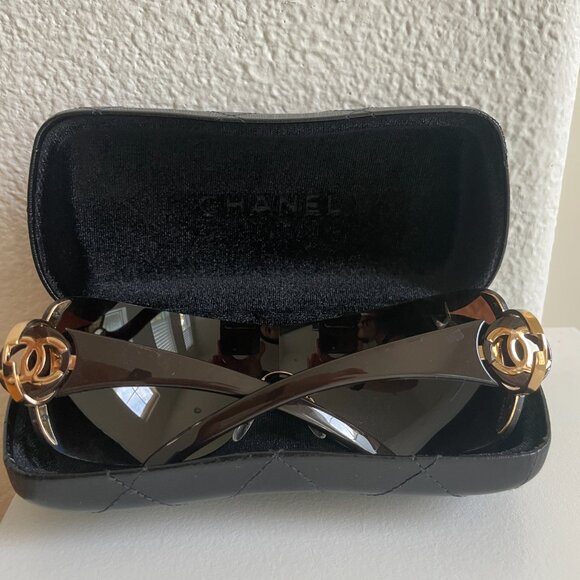 Vintage Chanel Dark Tortoise Sunglasses